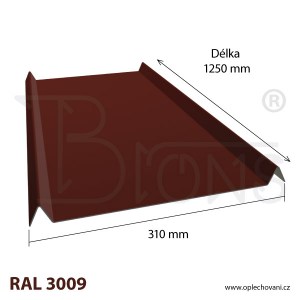 Plechová krytina BRONS 125 cm červenohnědá RAL3009 - obr. 1