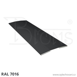 Přítlačná lišta vyztužená rš 100 - tmavě šedá RAL7016