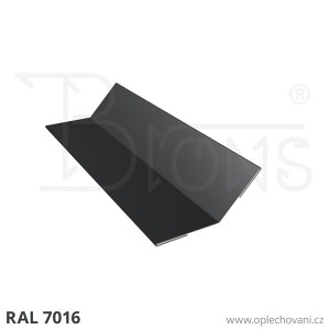Roh vnitřní tupý úhel vyztužený rš 120 - tmavě šedá RAL7016