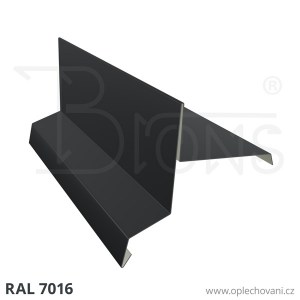 Závětrná lišta horní na šindel ZLHS250, tmavě šedá RAL7016
