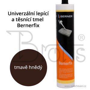 Univerzální lepicí a těsnící tmel Bernerfix tmavě hnědý - obr. 1