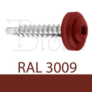 Klempířský šroub 4,8 x 35 červenohnědý RAL 3009 - obr. 1