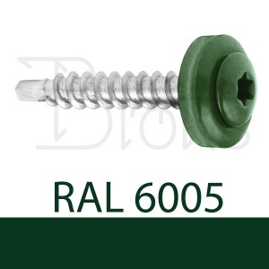 Klempířský šroub 4,8 x 35 zelený RAL 6005 - obr. 1