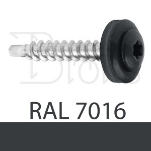 Klempířský šroub 4,8 x 35 tmavě šedý RAL 7016 - obr. 1