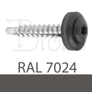 Klempířský šroub 4,8 x 35 grafitově šedý RAL 7024 - obr. 1