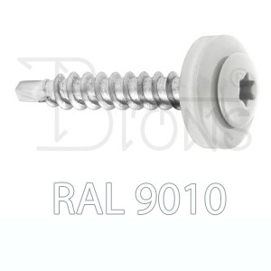 Klempířský šroub 4,8 x 35 bílý RAL 9010 - obr. 1