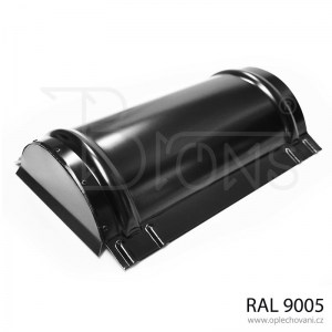 Koncový hřebenáč rovný - černý RAL 9005 - obr. 1