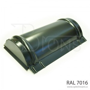 Koncový hřebenáč rovný - tmavě šedý RAL 7016 - obr. 1