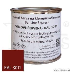 Opravná barva 50 ml - vínově červená - RAL 3011 - obr. 1