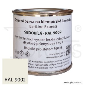 Opravná barva 50 ml - šedobílá - RAL 9002 - obr. 1