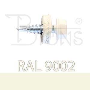 Samovrtný šroub spojovací pro plechy v přesahu 4,8 x 19 RAL 9002 šedobílá