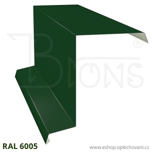 Závětrná lišta horní ZLH380, tmavě zelená RAL 6005