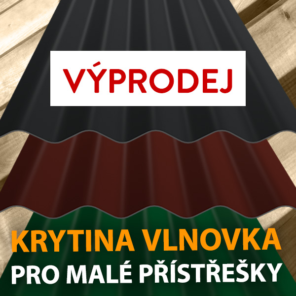 Plechová krytina vlnovka pro malé přístřešky