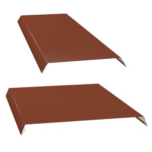 Oplechování atiky - atikový plech - cihlově červená RAL 8004