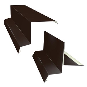 Závětrné lišty tmavě hnědá RAL 8019