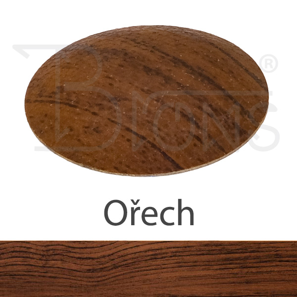 Klobouček krycí - dekor ořech