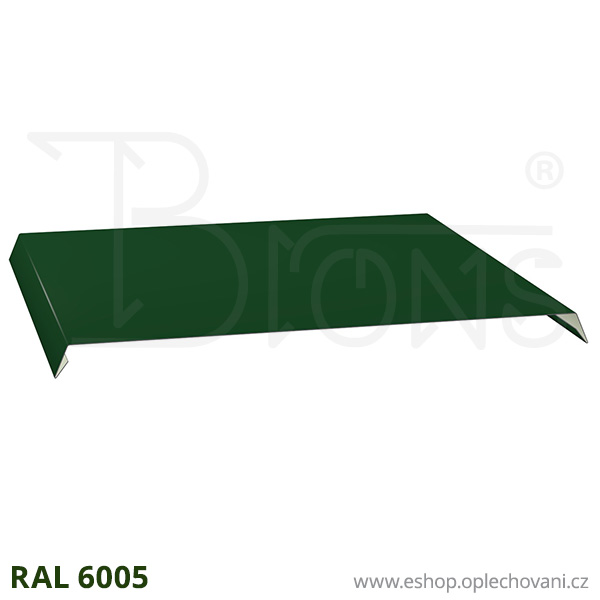 Oplechování atiky kónické A430, tmavě zelená RAL 6005