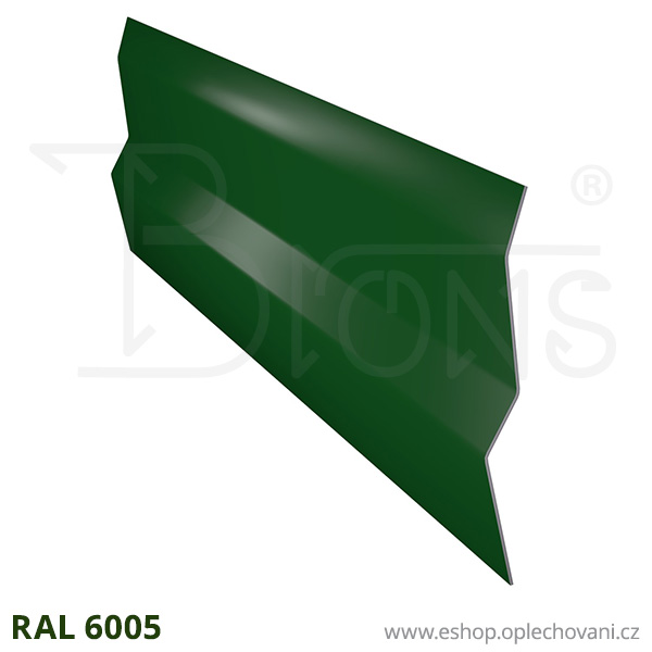 Krycí lišta KLB60, tmavě zelená RAL 6005