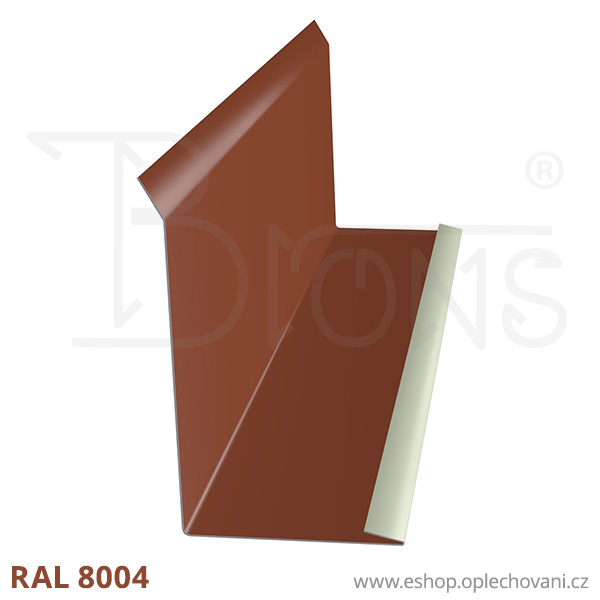 Lemování zdí LZ200, cihlově červená RAL8004