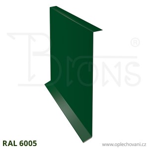 Krycí lišta krajového krovu rš 270 tmavě zelená RAL 6005