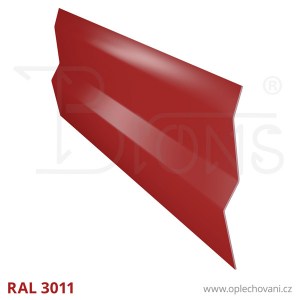 Krycí lišta KLB60, vínově červená RAL3011