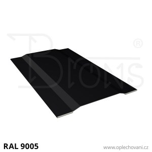 Přítlačná lišta prolomená rš 160 - černá RAL9005