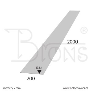 Rovinný plech 200 x 2000 mm červenohnědá - obr. 2