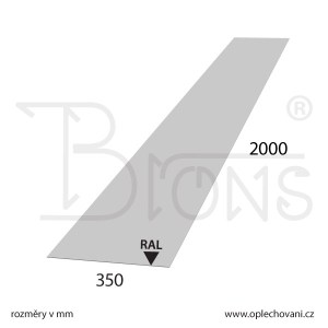 Rovinný plech 350 x 2000 mm tmavě hnědá - obr. 2