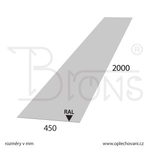Rovinný plech 450 x 2000 mm stříbrná - obr. 2