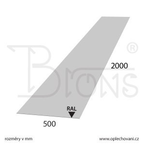 Rovinný plech 500 x 2000 mm stříbrná - obr. 2