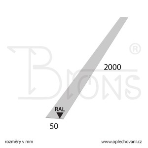 Rovinný plech 50 x 2000 mm červenohnědá - obr. 2