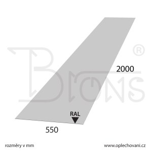 Rovinný plech 550 x 2000 mm - obr. 2