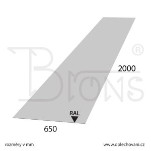 Rovinný plech 650 x 2000 mm vínově červená - obr. 2