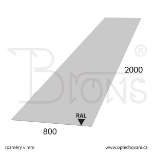 Rovinný plech 800 x 2000 mm vínově červená - obr. 2