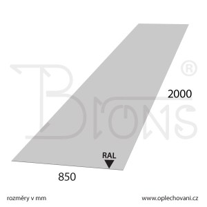 Rovinný plech 850 x 2000 mm - obr. 2
