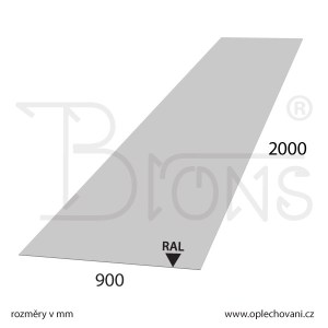 Rovinný plech 900 x 2000 mm stříbrná - obr. 2