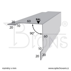 Roh vnější prolomený rš 220 pozink - obr. 2