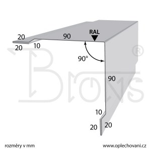 Roh vnější prolomený rš 280 tmavě hnědá - obr. 2