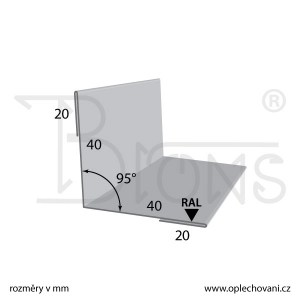 Roh vnitřní vyztužený rš 120 šedobílá - obr. 2