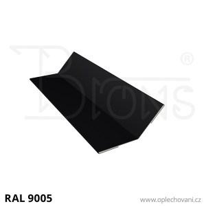 Roh vnitřní tupý úhel vyztužený rš 120 - černá RAL9005
