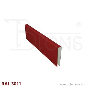 U - profil rš 120 - vínově červená RAL3011