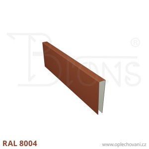 U - profil rš 120 - cihlově červená RAL 8004