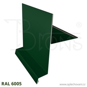 Závětrná lišta rozvinutá šíře 440, tmavě zelená RAL 6005