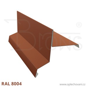 Závětrná lišta horní rš 330, cihlově červená RAL8004