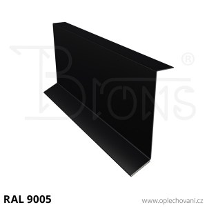 Závětrná lišta pod krajovou tašku ZLKT130, černá RAL9005