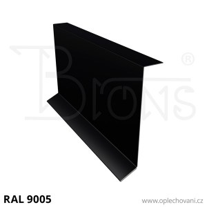 Závětrná lišta pod krajovou tašku ZLKT160, černá RAL9005