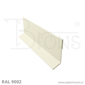 Závětrná lišta zahakovací rš 110 šedobílá RAL 9002