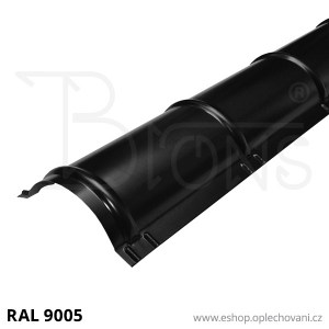 Hřebenáč plechový černý RAL 9005
