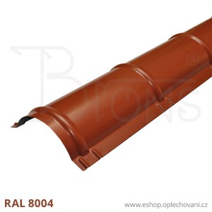 Hřebenáč plechový cihlově červený RAL 8004