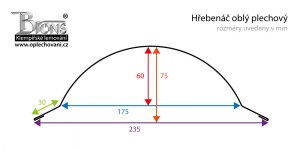 Rozdělovací hřebenáč Y - hnědý RAL 8017 - obr. 3